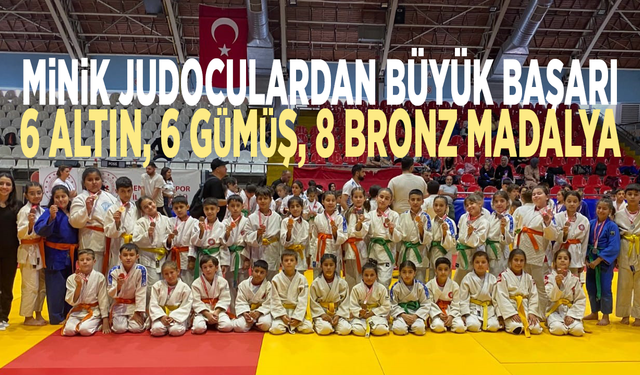 Minik judoculardan büyük başarı: 6 altın, 6 gümüş, 8 bronz madalya