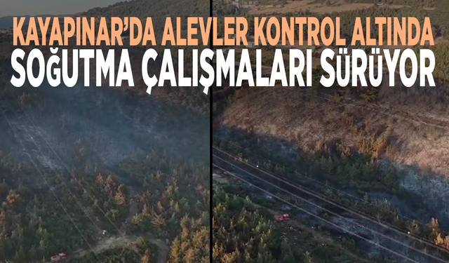 Kayapınar’da alevler kontrol altında, soğutma çalışmaları sürüyor