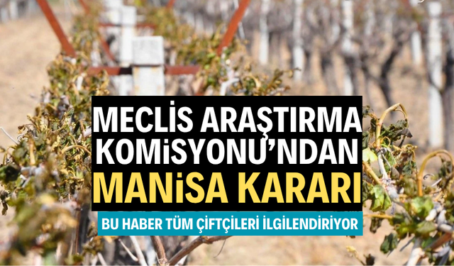 MECLİS ARAŞTIRMA KOMİSYONU’NDAN MANİSA KARARI