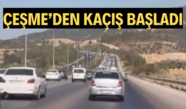 Su kesintilerinin başladığı Çeşme'de tatilciler dönüş trafiğinde