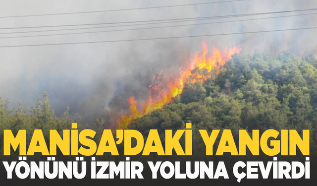 Manisa'daki yangın yönünü İzmir'e çevirdi