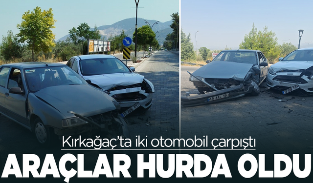 Kırkağaç’ta iki otomobil çarpıştı: 2 yaralı