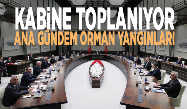 Kabine toplanıyor: Ana gündem orman yangınları
