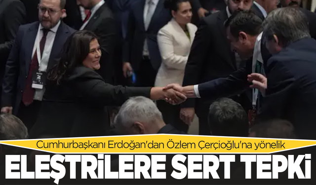 Cumhurbaşkanı Erdoğan'dan Özlem Çerçioğlu'na yönelik eleştirilere sert tepki