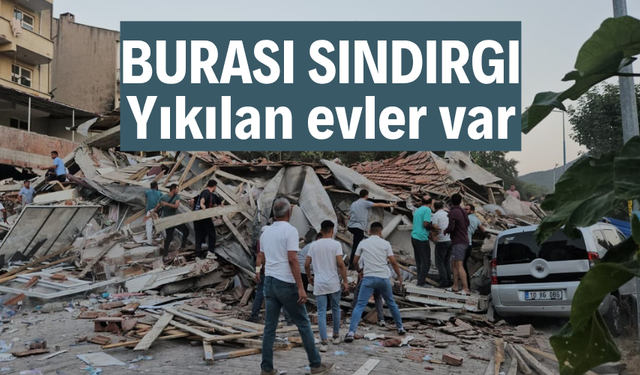 Sındırgı'da 6.1'lik deprem 1 ev yıkıldı ciddi hasar gören yapılar var