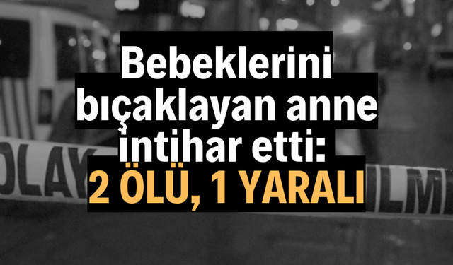Bebeklerini bıçaklayan anne intihar etti: 2 ölü, 1 ağır yaralı
