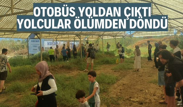 Otobüs yoldan çıktı, 35 yolcu ölümden döndü