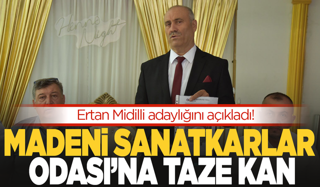 Madeni Sanatkarlar Odası'na taze kan: Ertan Midilli adaylığını açıkladı