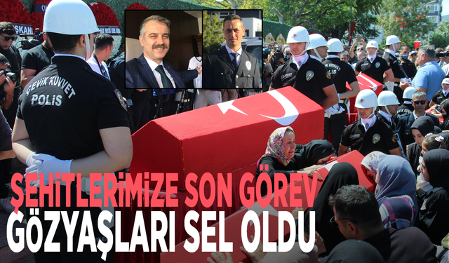Şehitlerimize son görev... Gözyaşları sel oldu