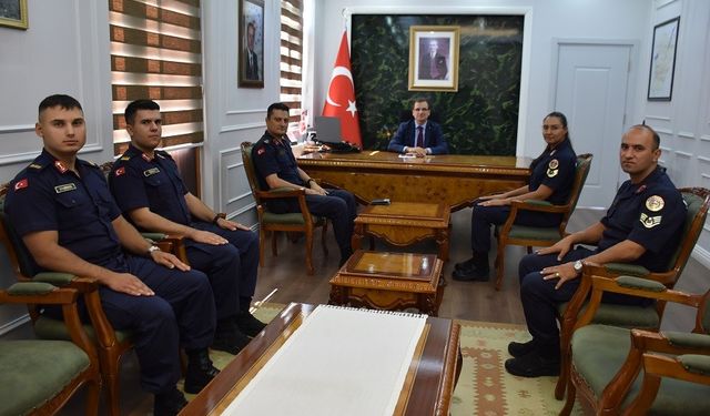 Kaymakam Güldoğan, subay adaylarını makamında ağırladı