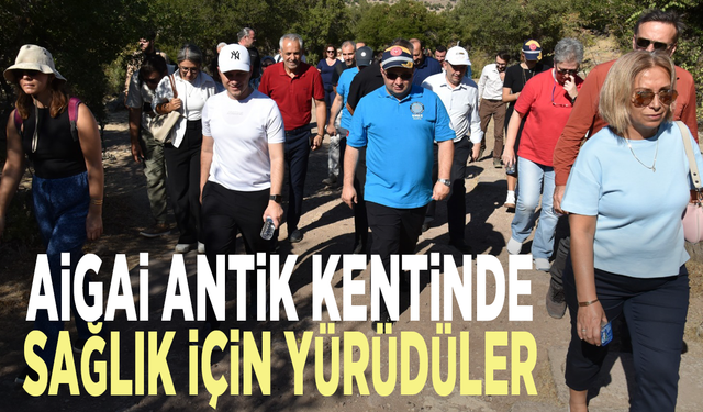 Aigai antik kentinde sağlık için yürüdüler