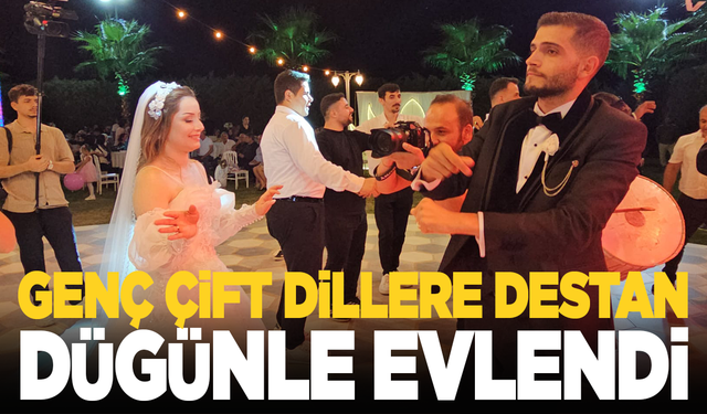 Genç çiftin dillere destan düğünü