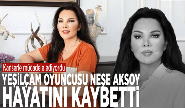 Kanserle mücadele ediyordu: Yeşilçam oyuncusu Neşe Aksoy hayatını kaybetti