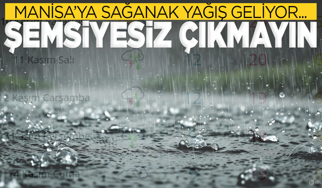 Manisa’ya Yağış Uyarısı: Salı ve Çarşamba Dikkat