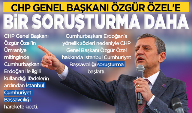 Erdoğan'la ilgili sözleri nedeniyle CHP lideri Özel'e bir soruşturma daha