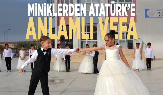 Miniklerden Atatürk’e anlamlı vefa