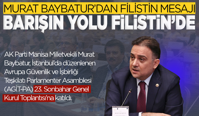 Baybatur: Dünya barışının anahtarı Filistin’de