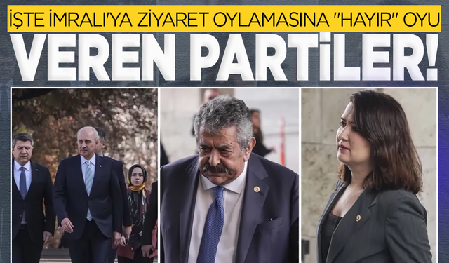 İşte İmralı'ya ziyaret oylamasına "Hayır" oyu veren partiler