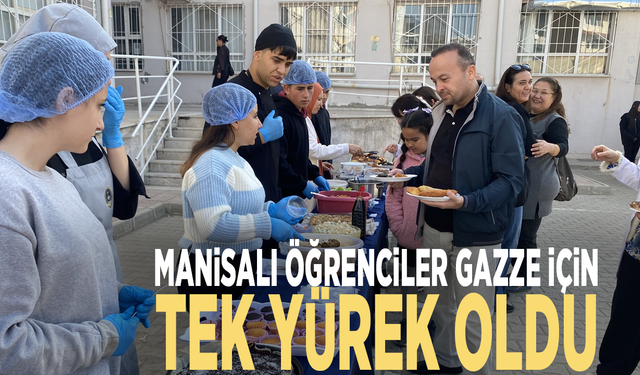 Manisalı öğrenciler Gazze için tek yürek oldu