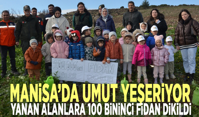 Manisa’da umut yeşeriyor: Yanan alanlara 100 bininci fidan dikildi!