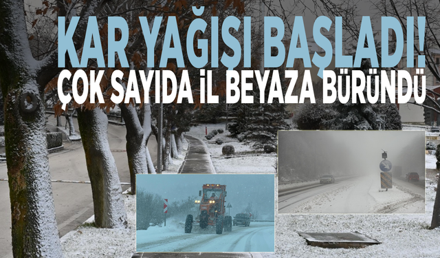 Kar yağışı başladı! Çok sayıda il beyaza büründü