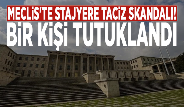 Meclis'te stajyere taciz skandalı: Bir kişi tutuklandı