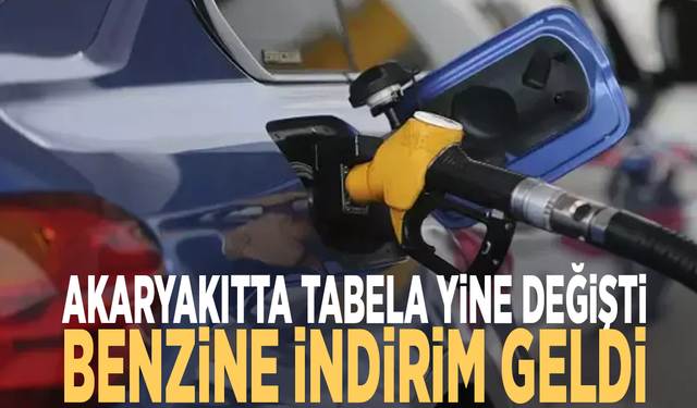 Akaryakıtta tabela yine değişti: Benzine indirim geldi