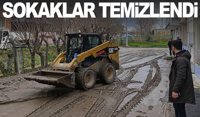 Şehzadeler’de yağış sonrası temizlik çalışması