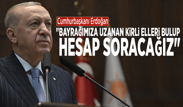Cumhurbaşkanı Erdoğan: "Bayrağımıza uzanan kirli elleri bulup, hesap soracağız"