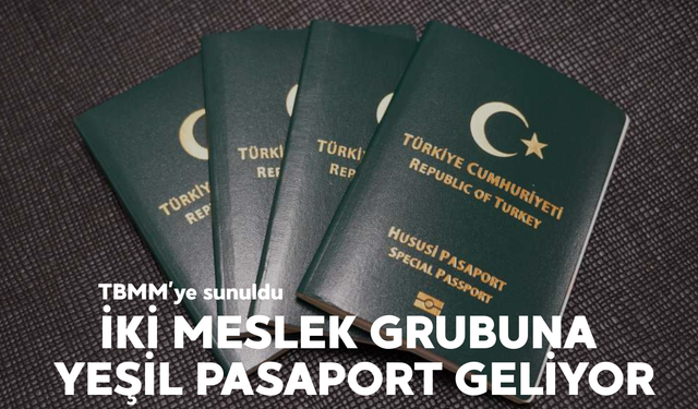 TBMM’ye sunuldu: İki meslek grubuna yeşil pasaport geliyor
