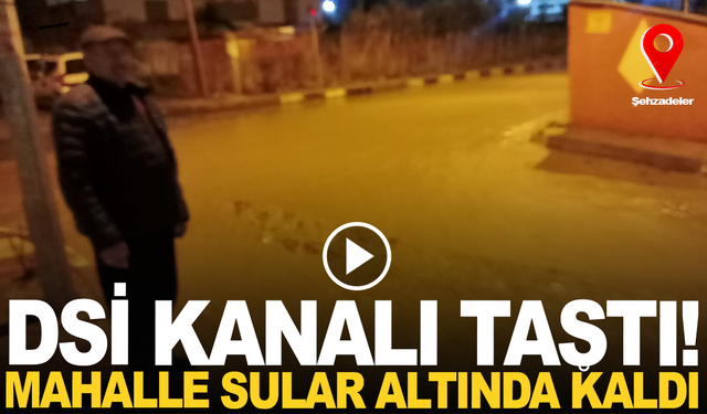 Manisa'da DSİ kanalı taştı: Mahalle sular altında kaldı!