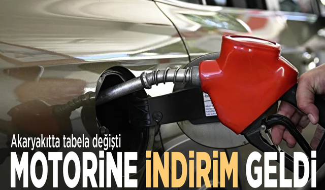 Akaryakıtta tabela değişti: Motorine indirim geldi