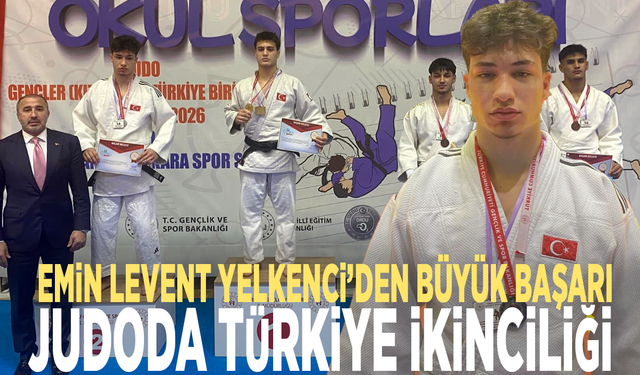 Emin Levent Yelkenci’den büyük başarı: Judoda Türkiye ikinciliği