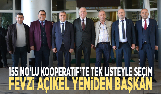 155 No’lu Kooperatif’te tek listeyle seçim: Fevzi Açıkel yeniden başkan
