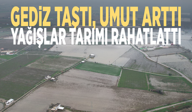 Gediz taştı, umut arttı... Yağışlar tarımı rahatlattı