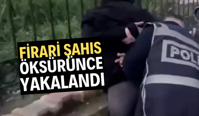 Firari öksürünce yakalandı