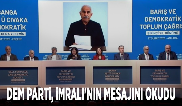DEM Parti, İmralı'nın mesajını okudu