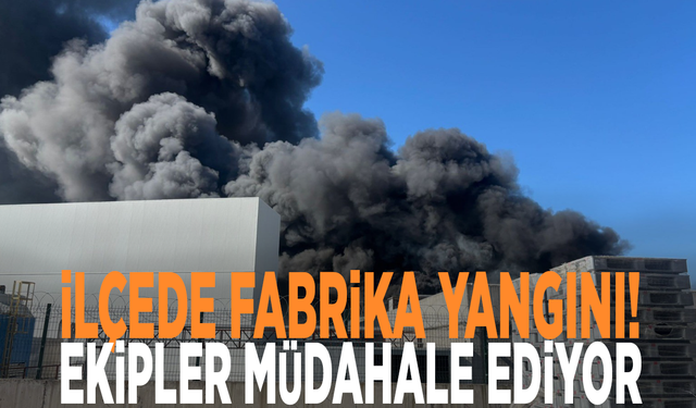 İlçede fabrika yangını! Ekipler müdahale ediyor