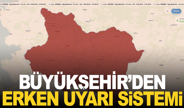 Büyükşehir’den Dijital Erken Uyarı Sistemi