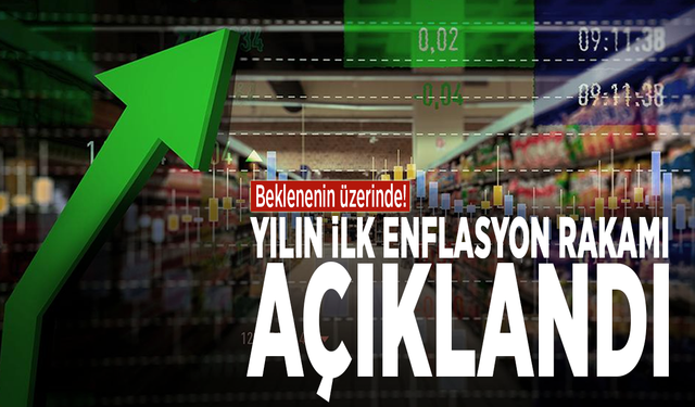 Beklenenin üzerinde! Yılın ilk enflasyon rakamı açıklandı