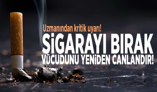 Uzmanından kritik uyarı! Sigarayı bırak, vücudunu yeniden canlandır