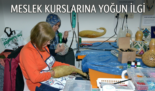 Meslek kursları yoğun ilgi görüyor