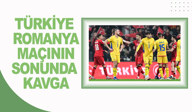 Türkiye-Romanya maçının sonunda kavga