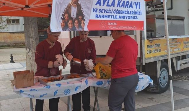 Ayla öğretmen ve öğrenciler için lokma hayrı