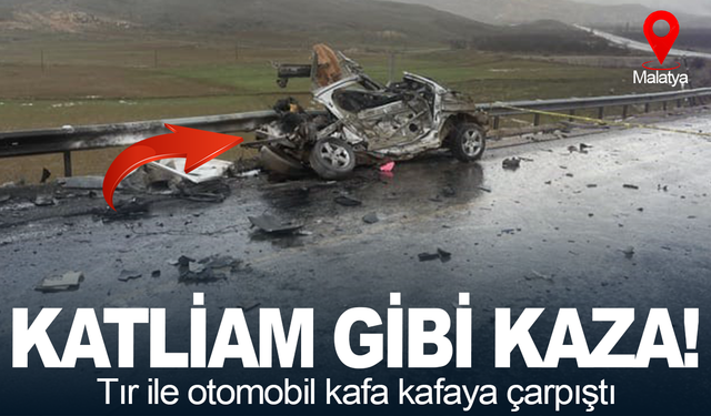 Tır ile otomobil kafa kafaya çarpıştı: Feci kazada öü ve yaralılar var