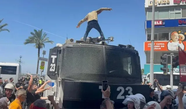 İzmir'de TOMA’ya çıkan vatandaş tutuklandı