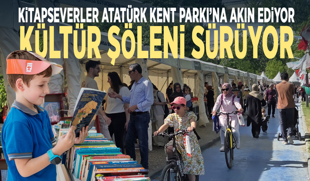 Kitapseverler Atatürk Kent Parkı’na akın ediyor… Kültür şöleni sürüyor