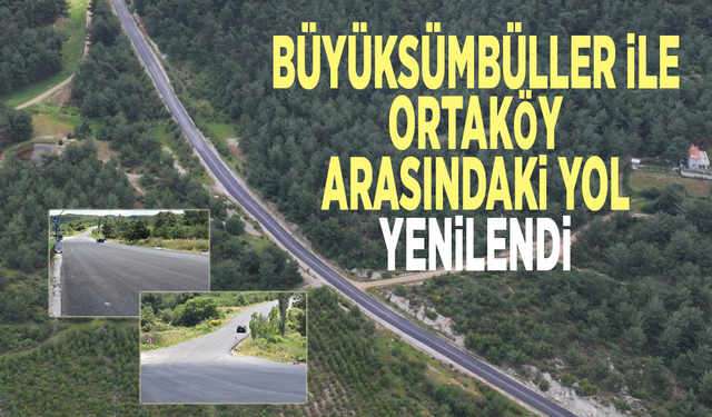 Büyüksümbüller ile Ortaköy arasındaki yol yenilendi