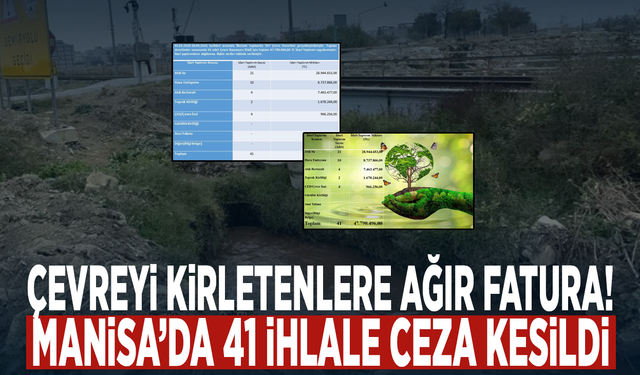 Çevreyi kirletenlere ağır fatura! Manisa’da 41 ihlale ceza kesildi