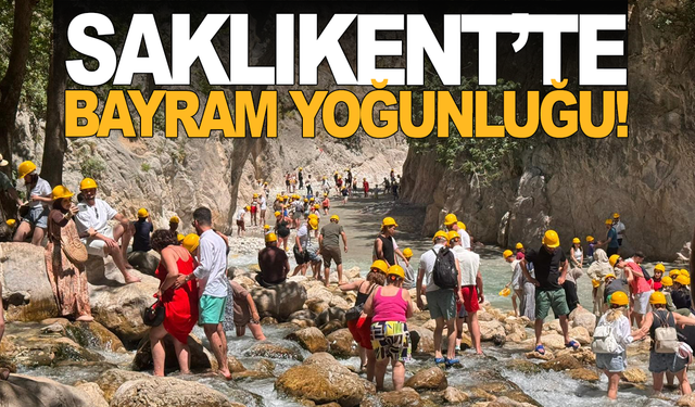 Saklıkent Kanyonu'nda bayram yoğunluğu